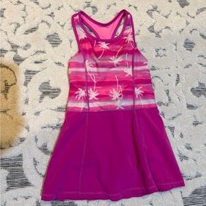 Gymboree Gymgo Pink Sleeveless Athletic skirt Dress with Palm Tree Design 7/8